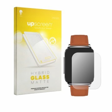 Parte frontal de un envase de producto con el logotipo de la marca upscreen. Al lado se muestra el dispositivo Knauermann PRO 