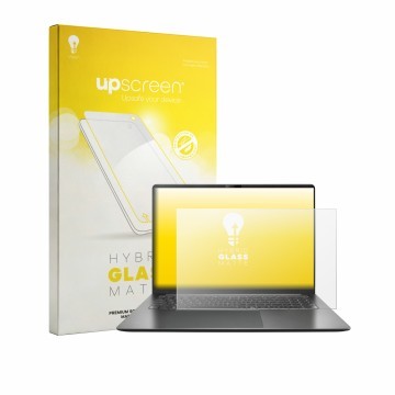 Vorderseite einer Produktverpackung mit dem Markenlogo upscreen. Daneben ist das Gerät ASUS Vivobook S16 S5652 mit dem zugehör