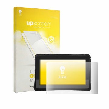 Parte frontale di una confezione del prodotto con il logo del marchio upscreen. Accanto è raffigurato il dispositivo KOROBIE 8