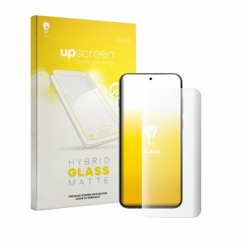 Face avant d’un emballage produit avec le logo de la marque upscreen. À côté, l’appareil Vivo X500 Pro Max est représenté avec