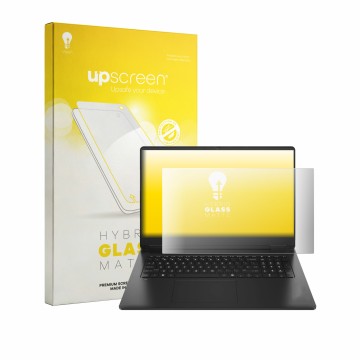 Parte frontale di una confezione del prodotto con il logo del marchio upscreen. Accanto è raffigurato il dispositivo HP Omen 1