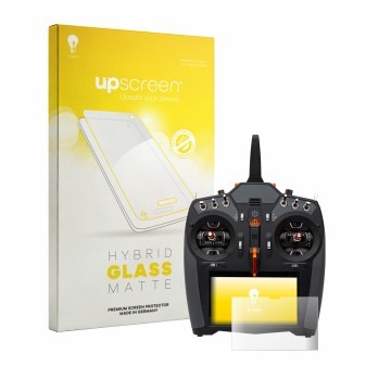 Vorderseite einer Produktverpackung mit dem Markenlogo upscreen. Daneben ist das Gerät Spektrum iX20 Special Edition mit dem z