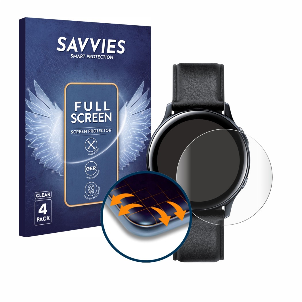 4x Savvies Full-Screen Screen Protector for Samsung Galaxy Watch