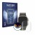 Front side of a product packaging with the brand logo Savvies. Next to it is the device Apple Watch Ultra (49 mm) shown with t