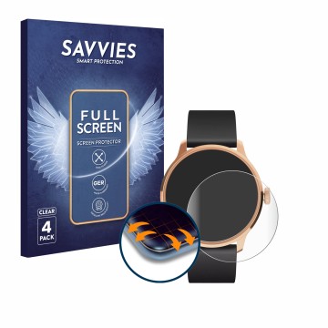 Parte frontale di una confezione del prodotto con il logo del marchio Savvies. Accanto è raffigurato il dispositivo Withings S