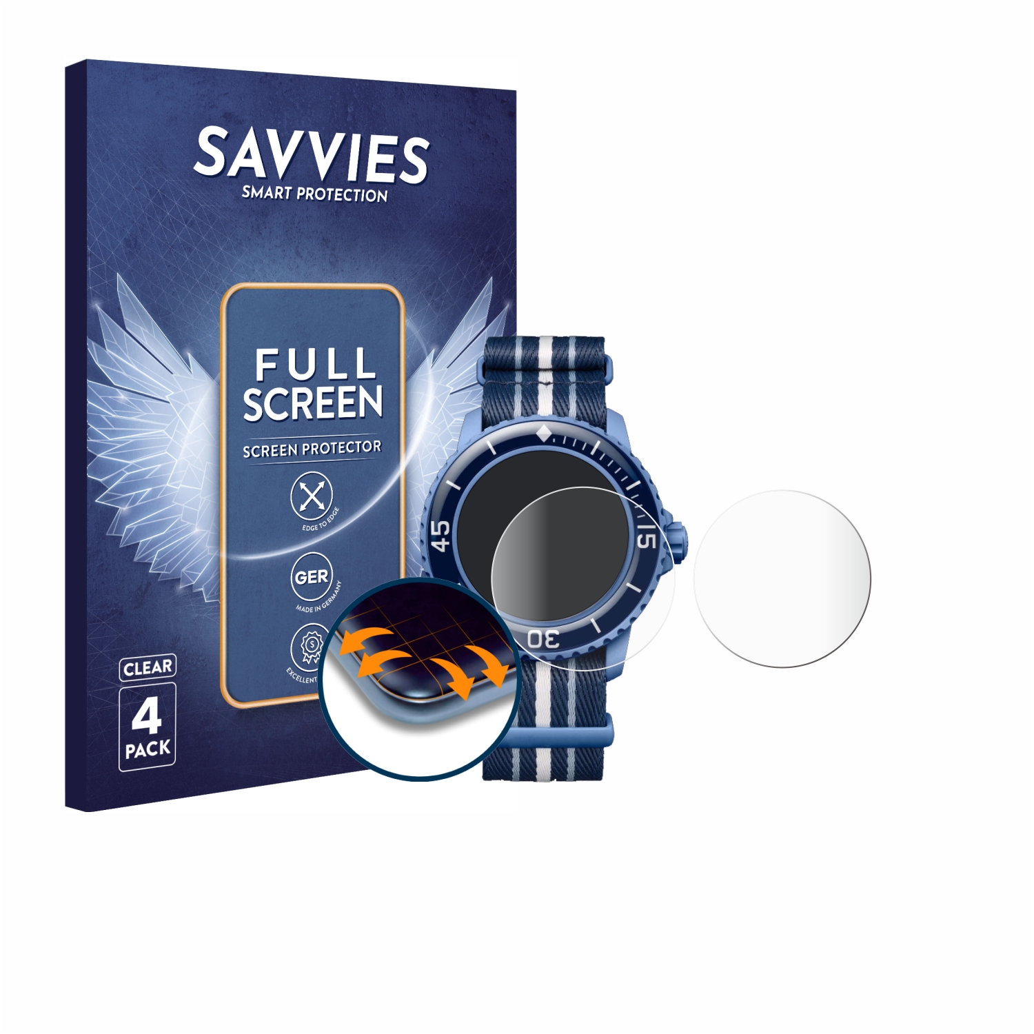 4x Savvies SF85 Full Screen for Blancpain x Swatch Scuba Fifty