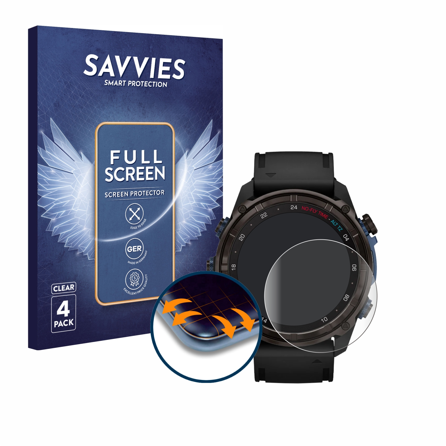 Pellicola Protettiva Full-screen Per Garmin Vivofit Jr. 3 – Trasparente, Autorigenerante E Made In Germany - 4