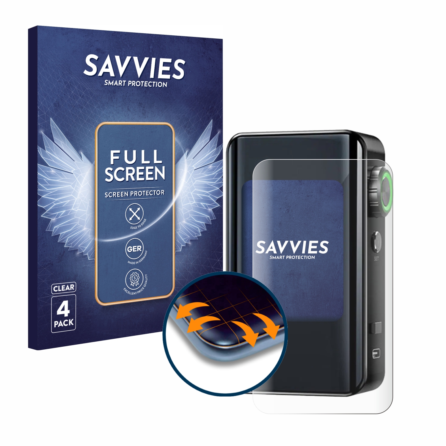 Vape Protector 4 Pack Savvies Full-Screen Screen Protector for Lost Vape Centaurus ...