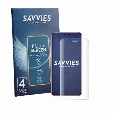 Parte frontal de un envase de producto con el logotipo de la marca Savvies. Al lado se muestra el dispositivo Huawei Mate 60 R