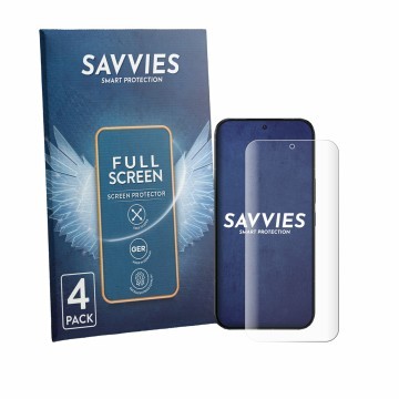 Parte frontal de un envase de producto con el logotipo de la marca Savvies. Al lado se muestra el dispositivo Infinix Note 60 