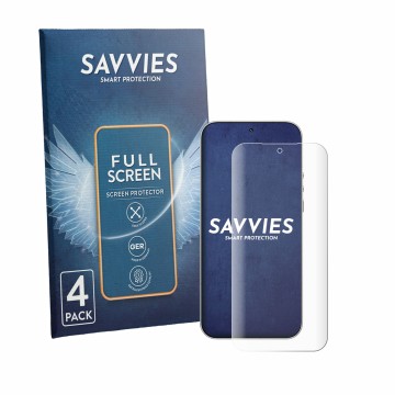 Vorderseite einer Produktverpackung mit dem Markenlogo Savvies. Daneben ist das Gerät Xiaomi Leica Leitzphone mit dem zugehöri