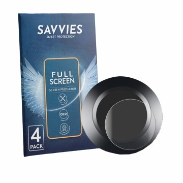 Front side of a product packaging with the brand logo Savvies. Next to it is the device ZMCVOE Bike Computer shown with the co