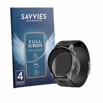 Parte frontal de un envase de producto con el logotipo de la marca Savvies. Al lado se muestra el dispositivo Knauermann Pro 4