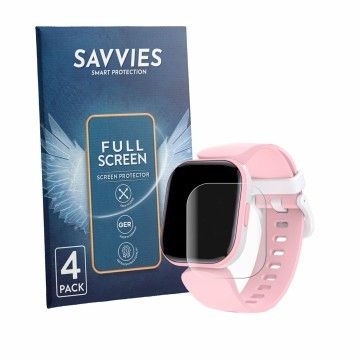 Vorderseite einer Produktverpackung mit dem Markenlogo Savvies. Daneben ist das Gerät Dwfit H39 1.4
