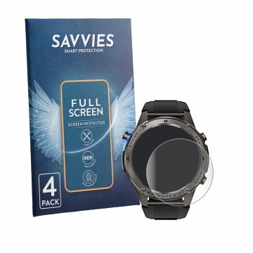 Vorderseite einer Produktverpackung mit dem Markenlogo Savvies. Daneben ist das Gerät Kardena Care GPS mit dem zugehörigen Dis