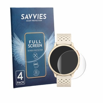 Vorderseite einer Produktverpackung mit dem Markenlogo Savvies. Daneben ist das Gerät Quican AR-02 mit dem zugehörigen Display