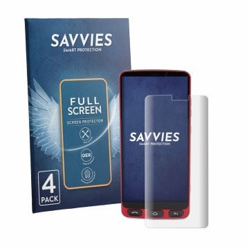 Face avant d’un emballage produit avec le logo de la marque Savvies. À côté, l’appareil Olympia Neo Plus est représenté avec l