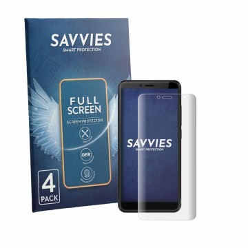 Parte frontal de un envase de producto con el logotipo de la marca Savvies. Al lado se muestra el dispositivo Neow Kids con su