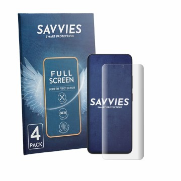 Face avant d’un emballage produit avec le logo de la marque Savvies. À côté, l’appareil ZTE Blade V80 Max est représenté avec 