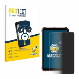 Parte frontal de un envase de producto con el logotipo de la marca BROTECT. Al lado se muestra el dispositivo Blackview Active