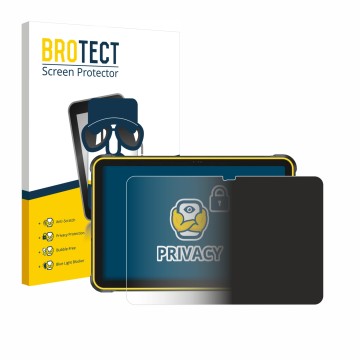 Vorderseite einer Produktverpackung mit dem Markenlogo BROTECT. Daneben ist das Gerät Ulefone RugKing Pad 2 Pro mit dem zugehö