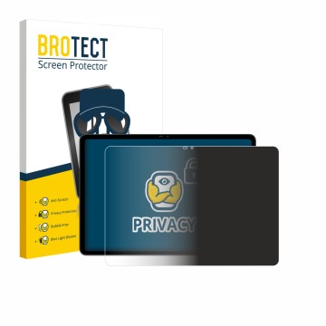 Face avant d’un emballage produit avec le logo de la marque BROTECT. À côté, l’appareil Blackview MEGA 12 est représenté avec 