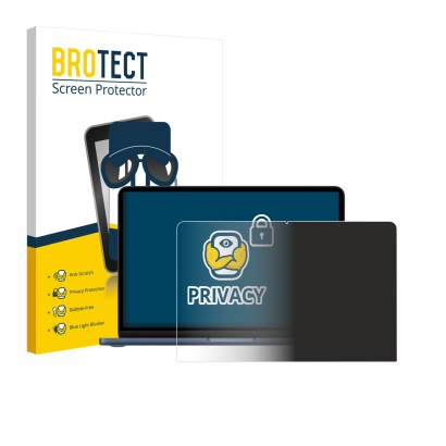 Vorderseite einer Produktverpackung mit dem Markenlogo BROTECT. Daneben ist das Gerät Apple MacBook Neo 13" 2026 mit dem zugeh