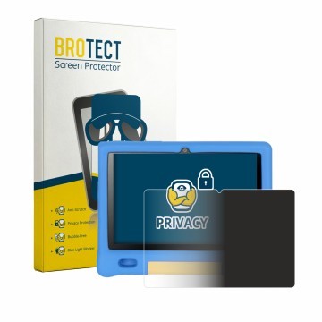 Face avant d’un emballage produit avec le logo de la marque BROTECT. À côté, l’appareil Bufo Kids Tablet 10.1