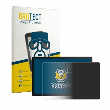 Front side of a product packaging with the brand logo BROTECT. Next to it is the device Whitedeer YXG13BK 10.1