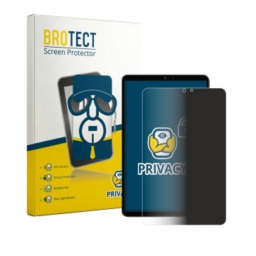 Front side of a product packaging with the brand logo BROTECT. Next to it is the device Alldocube iPlay 80 mini Pro shown with