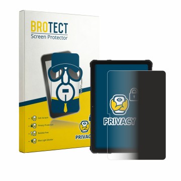 Front side of a product packaging with the brand logo BROTECT. Next to it is the device Oukitel RT10 shown with the correspond