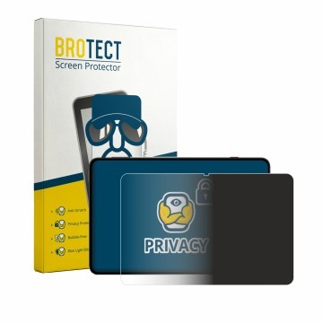 Front side of a product packaging with the brand logo BROTECT. Next to it is the device RedMagic Astra 2 shown with the corres