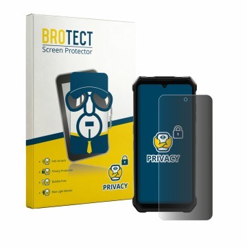 Vorderseite einer Produktverpackung mit dem Markenlogo BROTECT. Daneben ist das Gerät Fossibot F110L mit dem zugehörigen Displ
