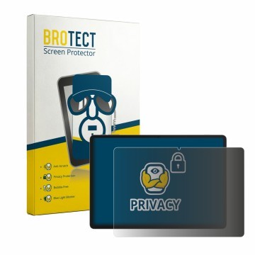 Front side of a product packaging with the brand logo BROTECT. Next to it is the device TCL Tab A1 Plus NXTPAPER shown with th