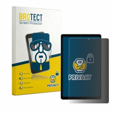 Parte frontal de un envase de producto con el logotipo de la marca BROTECT. Al lado se muestra el dispositivo Alldocube iPlay 