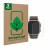 Front side of a product packaging with the brand logo ScreenLeaf. Next to it is the device Apple Watch Ultra (49 mm) shown wit