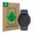 Front side of a product packaging with the brand logo ScreenLeaf. Next to it is the device Samsung Galaxy Watch 6 (44 mm) show