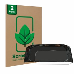 Front side of a product packaging with the brand logo ScreenLeaf. Next to it is the device Volkswagen Golf 8 Digital Cockpit 1