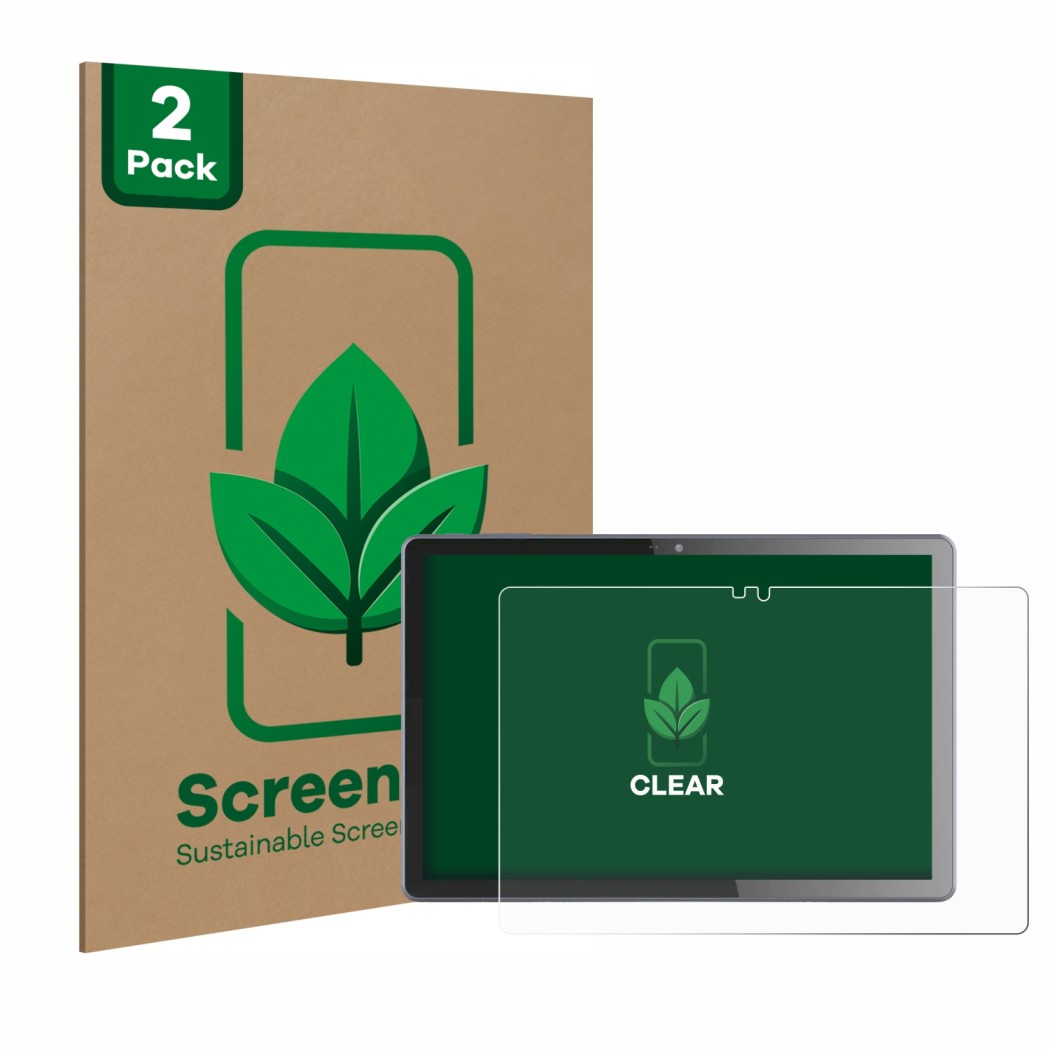 Parte frontale di una confezione del prodotto con il logo del marchio ScreenLeaf. Accanto è raffigurato il dispositivo VALE V1