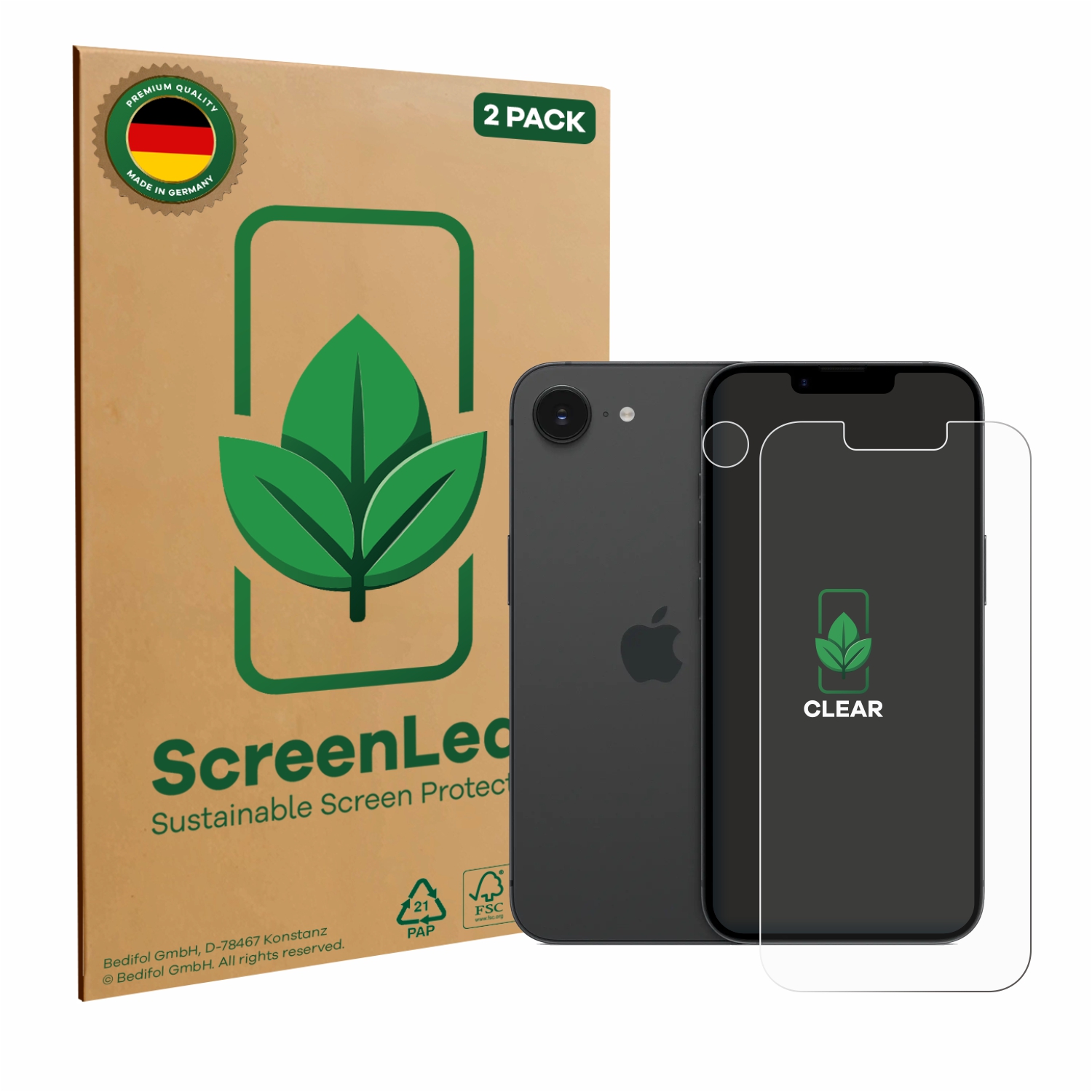 Kit Protezione Completo Per IPhone 16: 2 Pellicole Schermo In Vetro Temperato + 2 Protezioni Fotocamera