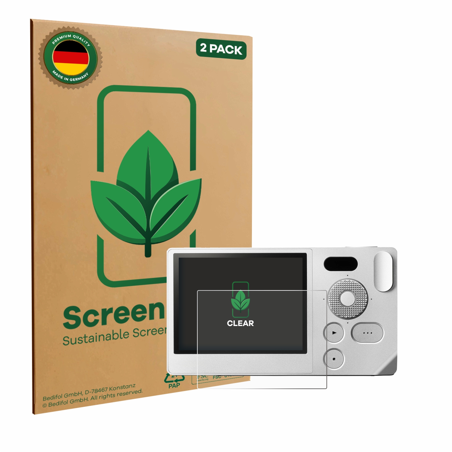 ScreenLeaf (2 Pezzi) Pellicola Protettiva Per Voge 625 2025 – Proteggi Schermo Anti-graffio, Trasparente, Realizzata In PET Riciclato E Imballaggio Eco-friendly, Made In Germany