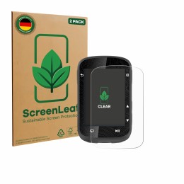 Face avant d’un emballage produit avec le logo de la marque ScreenLeaf. À côté, l’appareil CooSpo CS600-BK est représenté avec