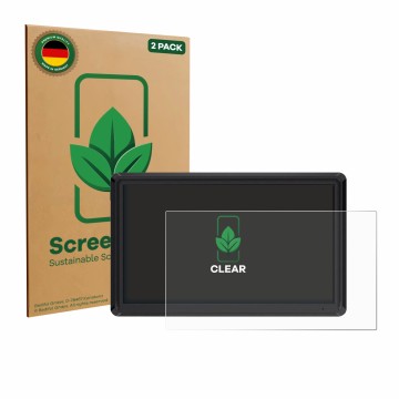 Vorderseite einer Produktverpackung mit dem Markenlogo ScreenLeaf. Daneben ist das Gerät Feelworld FW568 V3 6