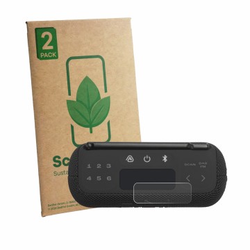 Parte frontale di una confezione del prodotto con il logo del marchio ScreenLeaf. Accanto è raffigurato il dispositivo JBL Tun