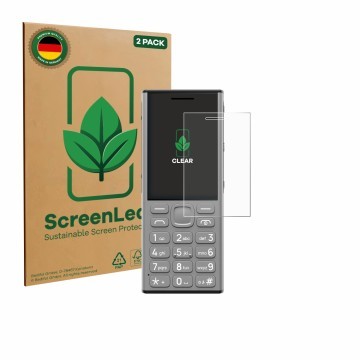 Parte frontale di una confezione del prodotto con il logo del marchio ScreenLeaf. Accanto è raffigurato il dispositivo Nokia 1