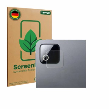 Parte frontal de un envase de producto con el logotipo de la marca ScreenLeaf. Al lado se muestra el dispositivo Xiaomi Pad 8 