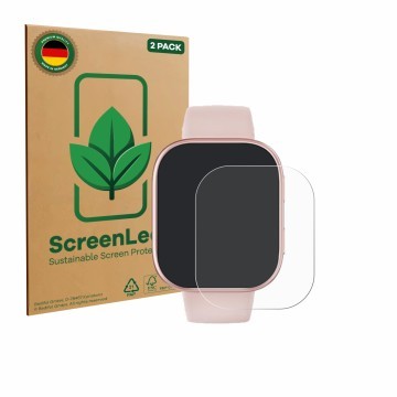 Face avant d’un emballage produit avec le logo de la marque ScreenLeaf. À côté, l’appareil Mingtawn T8 1.83