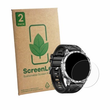 Vorderseite einer Produktverpackung mit dem Markenlogo ScreenLeaf. Daneben ist das Gerät Miecgth IW13 1.7