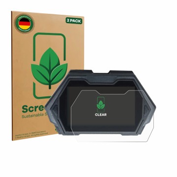 Parte frontale di una confezione del prodotto con il logo del marchio ScreenLeaf. Accanto è raffigurato il dispositivo Kukirin
