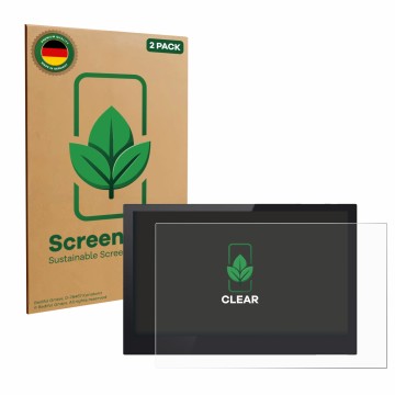 Vorderseite einer Produktverpackung mit dem Markenlogo ScreenLeaf. Daneben ist das Gerät Bigtreetech TFT50 V2.1 mit dem zugehö